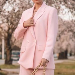 Pink Double Breasted Blazer